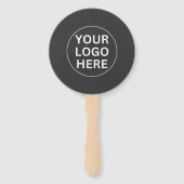 Éventail Logo gris l Événement de société promotionnelle (Dos)