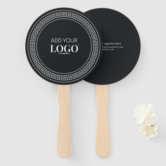 Éventail Logo Personnalisé Élégant Entreprise Promotionnel (Devant et derrière)
