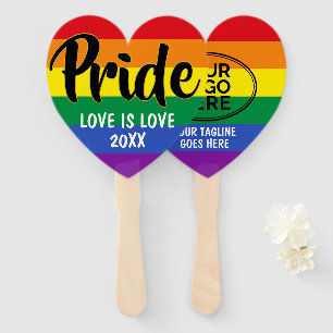 Éventail Logo personnalisé LGBT Gay pride Rainbow
