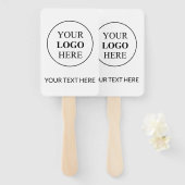 Éventail Logo promotionnel personnalisé - Pas de commande m (Devant et derrière)