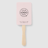 Éventail Logo rose | Promotion d'entreprise moderne (Dos)