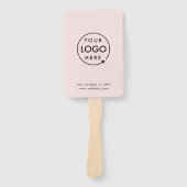 Éventail Logo rose | Promotion d'entreprise moderne (Devant)