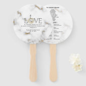 Éventail Loin Bible Écriture Verse Éphésiens 4:2 Marbre (Devant et derrière)