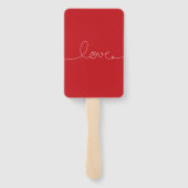 Éventail Loopy Love Lines Red Heart Wedding Programme (Dos)