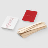 Éventail Loopy Love Lines Red Heart Wedding Programme (Non-assemblé)