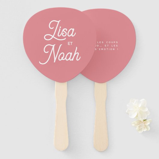 Éventail Lot d'éventails Colorus rose (Devant et derrière)