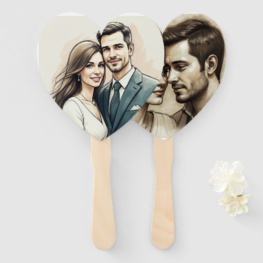 Éventail love (Devant et derrière)