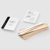 Éventail Love Calligraphy Mariage Ceremony B&W ID940 (Non-assemblé)