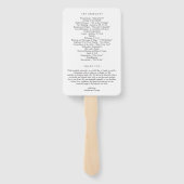 Éventail Lovely Calligraphy EDITABLE COULEUR Wedding Progra (Dos)