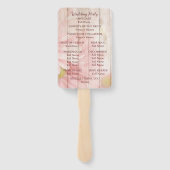 Éventail Lovely rose rustique programme de mariage floral (Dos)