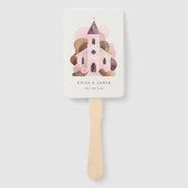 Éventail Lovely Rustic Pink Tones Church Wedding Program (Devant)