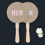 Éventail Lui ou elle ? Bride Groom Rustic Kraft Mariage Jeu<br><div class="desc">Jouez à un jeu amusant d'elle ou de Lui? avec ces pagaies de jeu rustique rose pastel et bleu! Amusement sans fin pour les fêtes de mariage, douches nuptiales, fiançailles, bachelorette, baccalauréat ou une façon amusante d'obtenir les beaux-parents pour mieux vous connaître! Demandez à un ami d'écrire des histoires embarrassantes,...</div>