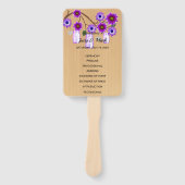 Éventail Lumière Russe violet Floral Mason jarres Mariage (Devant)