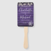 Éventail Lumières de Chaîne en Bois Rustique Violet Program (Devant)
