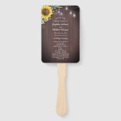 Éventail Lumières de jarre en bois de tournesol rustique Pr (Devant)