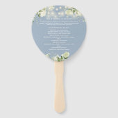 Éventail Lumières de verdure Bleu Poussiéreux Programme de  (Dos)