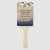 Éventail Lumières et directions Programme de mariage rustiq (Dos)