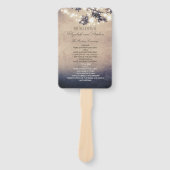 Éventail Lumières et directions Programme de mariage rustiq (Devant)