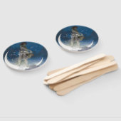 Éventail Luna Goddess at Night Scattering Stars (Non-assemblé)