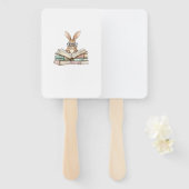 Éventail Lunettes de lapin de lecture mignonnes Livres Lect (Devant et derrière)