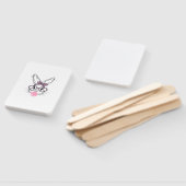 Éventail Lunettes de léopard visage de lapin Bubble Gum jou (Non-assemblé)