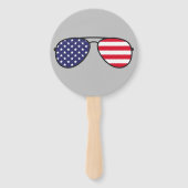 Éventail Lunettes de soleil du drapeau américain (Dos)