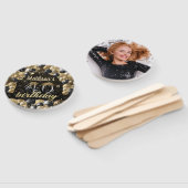 Éventail Luxe 40e anniversaire Black Gold Photo (Non-assemblé)