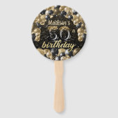 Éventail Luxe 50e anniversaire Black Gold Photo (Devant)