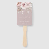 Éventail Luxe Blush Floral programme de mariage botanique f (Devant)
