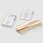 Éventail Luxe Purple & Golden Abstrait Wedding Programme (Non-assemblé)