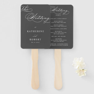 Éventail Luxueux programme de mariage de typographie