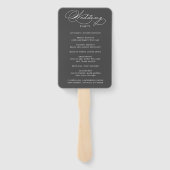 Éventail Luxueux programme de mariage de typographie (Dos)