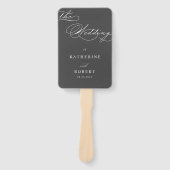 Éventail Luxueux programme de mariage de typographie (Devant)