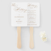 Éventail Luxueux programme de mariage de typographie (Devant et derrière)