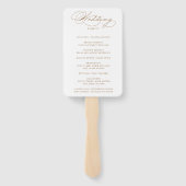 Éventail Luxueux programme de mariage de typographie (Dos)