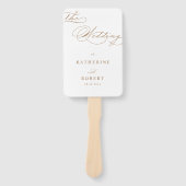 Éventail Luxueux programme de mariage de typographie (Devant)