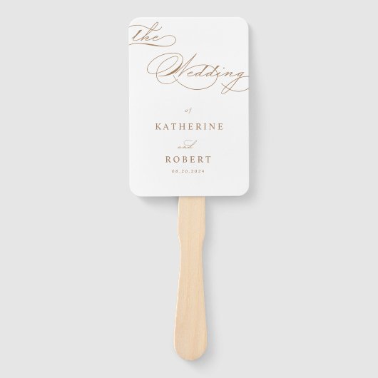 Éventail Luxueux programme de mariage de typographie (Devant)