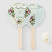 Éventail Lys blancs Amaryllis, fougères Bouquets (Devant et derrière)