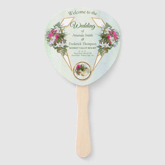 Éventail Lys blancs Amaryllis, fougères Bouquets (Devant)