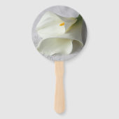 Éventail Lys calla blancs sur programme en lin  (Devant)