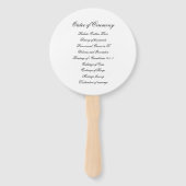 Éventail M. et Mme Elegant Calligraphy Wedding Programme (Dos)