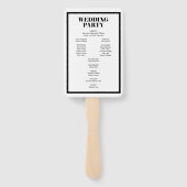 Éventail M. et Mme Modern Bold Wedding Programme Ventilateu (Dos)