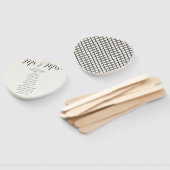 Éventail M. & Mme Classic Script Programme de mariage géomé (Non-assemblé)