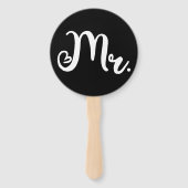 Éventail M. ou Mme Jeu minimal Mariage moderne (Dos)