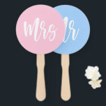 Éventail M. ou Mme Pink Blue Bride Groom Mariage Jeu<br><div class="desc">M. ou Mme Pink Blue Bride Groom Mariage Fan main</div>