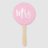 Éventail M. ou Mme Pink Blue Bride Groom Mariage Jeu (Devant)