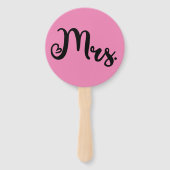 Éventail M. ou Mme Pink Blue Bride Groom Mariage Jeu (Devant)