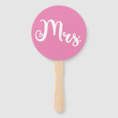 Éventail M. ou Mme Pink Blue Bride Groom Mariage Jeu (Devant)