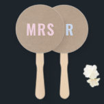 Éventail M. ou Mme ? | Rustique Kraft Bride Groom Mariage J<br><div class="desc">Jouez à un jeu amusant de M. ou Mme ? avec ces pagaies de jeu rustique rose pastel et bleu ! Amusement sans fin pour les fêtes de mariage, douches nuptiales, fiançailles, bachelorette, baccalauréat ou une façon amusante d'obtenir les beaux-parents pour mieux vous connaître! Demandez à un ami d'écrire des...</div>