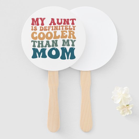 Éventail Ma tante est définitivement plus cool que ma mère  (Devant et derrière)